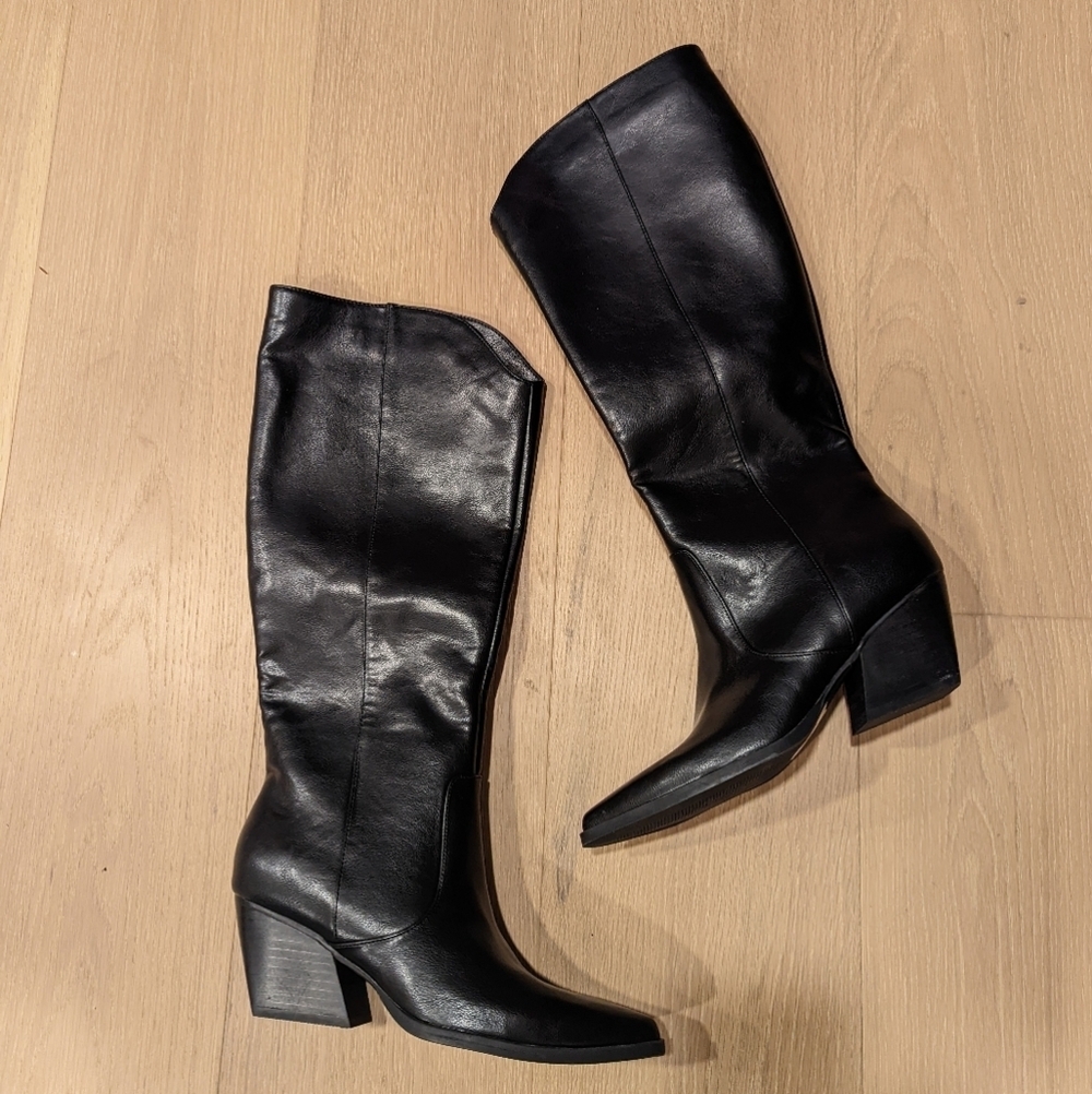 Elegant Black Knee-High Women's Boots